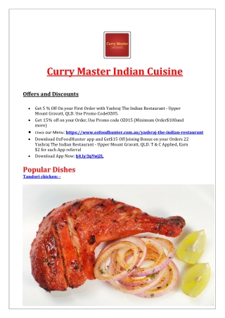 Curry Master Indian Cuisine Surfers Paradise, QLD - 5% Off