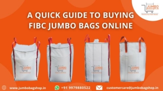 A Quick Guide to Buying FIBC Jumbo Bags Online  - Jumbobagshop.in