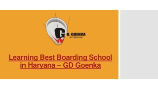 Learning Best Boarding School in Haryana – GD Goenka