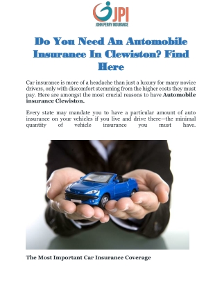 Best Automobile Insurance In Clewiston | John Perry Insurance