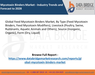 Global Mycotoxin Binders Market - Industry Trends and Forecast to 2028