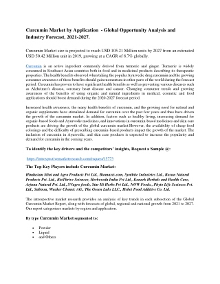 Curcumin Market
