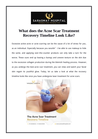 What does the Acne Scar Treatment Recovery Timeline Look Like?