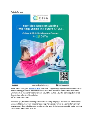 Robots for kids