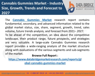 Cannabis Gummies Market CAGR of 29.50% with Industry Trends, Revenue, Types