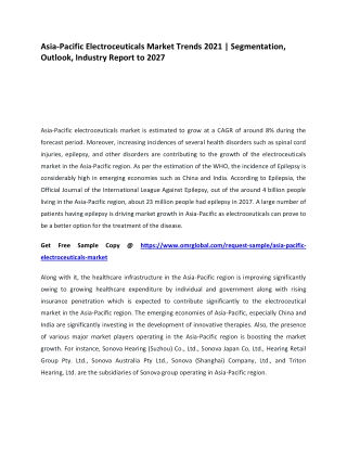 Asia-Pacific Electroceuticals Market