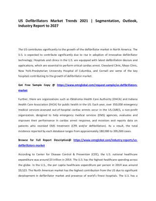 US Defibrillators Market Trends 2021