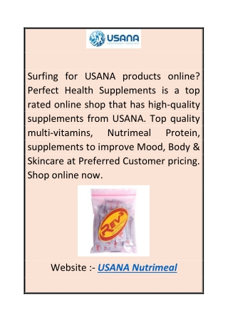 USANA Nutrimeal  Perfecthealthsupplements.com