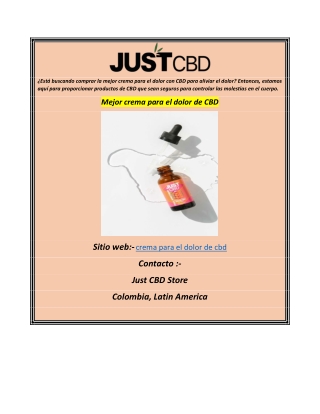 Mejor crema para el dolor de CBD