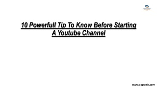 23 August ppt 10 Powerfull Tip To Know Before Starting A Youtube Channel