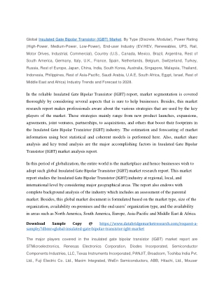 Insulated Gate Bipolar Transistor (IGBT) Market