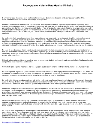 Reprogramação Mental Para o Sucesso