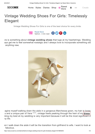 Vintage Wedding Shoes for Girls