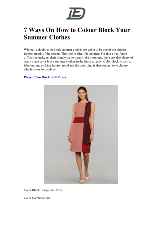 7 Ways On How to Colour Block Your Summer Clothes
