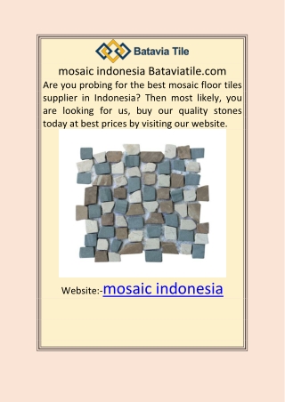 mosaic indonesia | Bataviatile.com