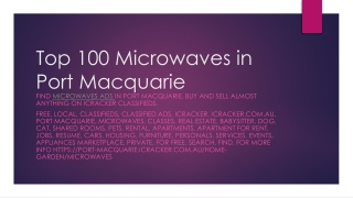Top 100 Microwaves in Port Macquarie