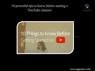 10 tips for starting utube channel