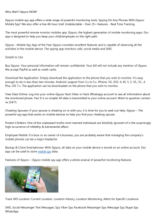 iSpyoo The Leading Phone Spy App Trial