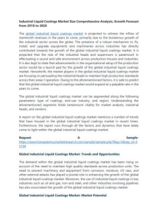 Industrial Liquid Coatings Market Size Comprehensive Analysis, Growth Forecast f