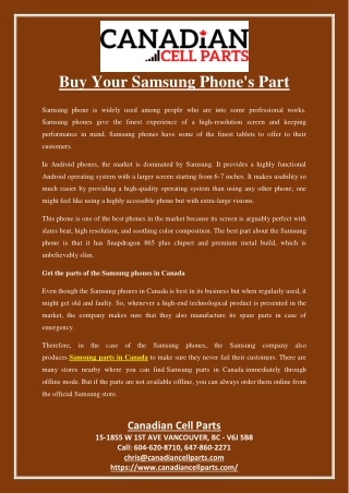 Buy Your Samsung Phones Part