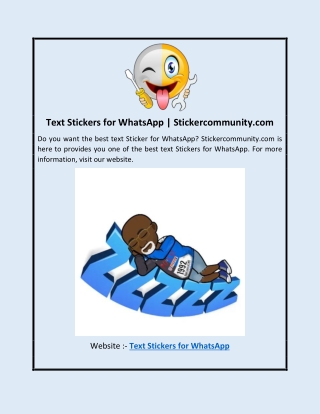 Text Stickers for WhatsApp | Stickercommunity.com