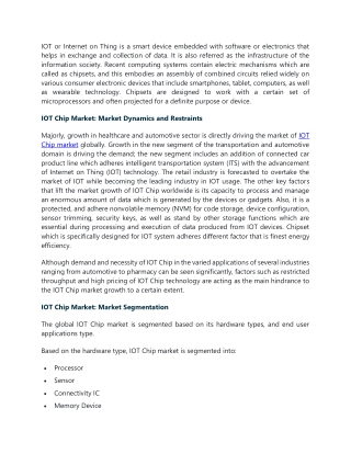 IOT Chip Market