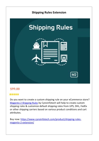 Shipping Rules Extension