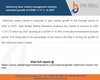 Veterinary Lasers Market – Industry Trends and Forecast to 2027