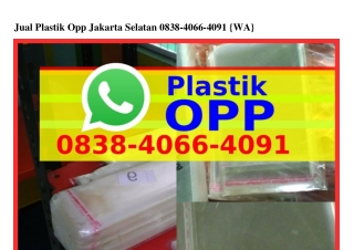 Jual Plastik Opp Jakarta Selatan 08З8_Կ066_Կ09l[WA]