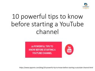 10 powerful tips to know before starting a Youtube Channel