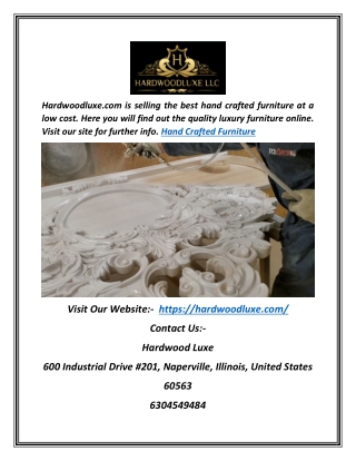 Find The Best Hand Crafted Furniture Online| Hardwoodluxe.com