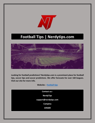 Football Tips | Nerdytips.com