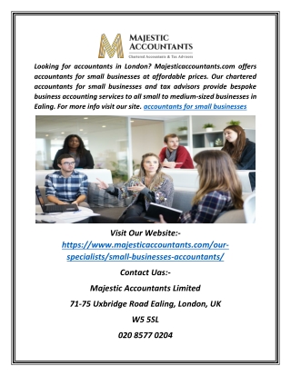 Accountants for Small Businesses | Majesticaccountants.com