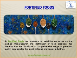 Natural Spices and Herbs - Fortified Foods