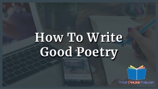 How to write good poetry