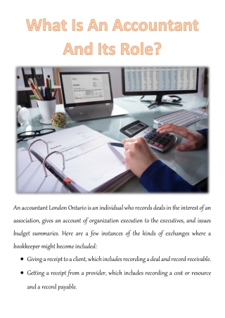 What Is An Accountant And Its Role?