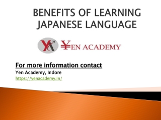 Benefits of learning Japanese language