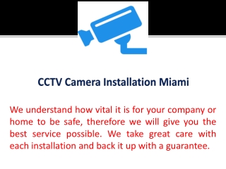 CCTV Camera Installation Miami