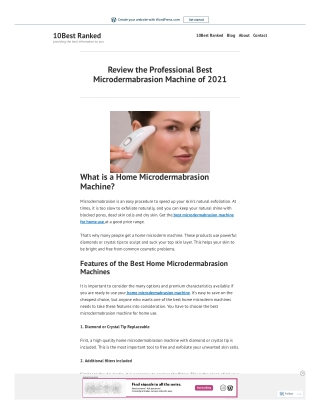 Review the Professional Best Microdermabrasion Machine of 2021