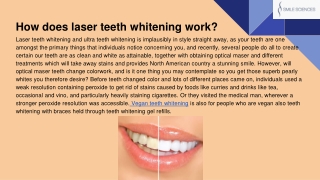 How does laser teeth whitening work