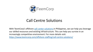 Call Centre Solutions - TeemCorp
