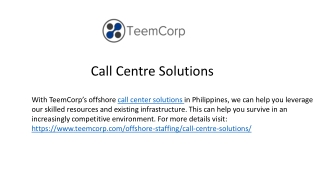 Call Centre Solutions - TeemCorp