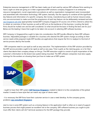 Top 5 Basis For Choosing ERP Software Companies