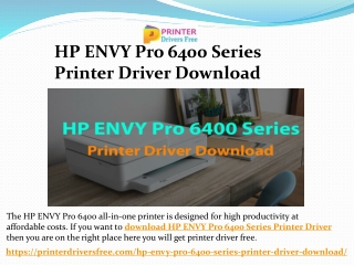 Download HP ENVY Pro 6400 Series Printer Driver