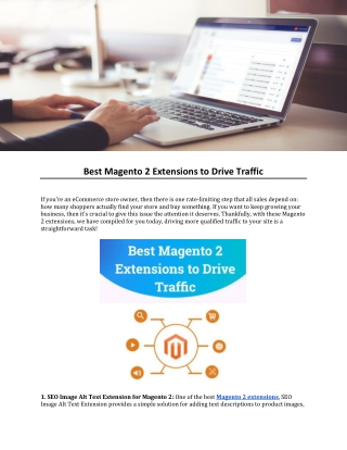 Best Magento 2 Extensions to Drive Traffic