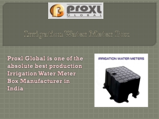 An Irrigation Water Meter Box