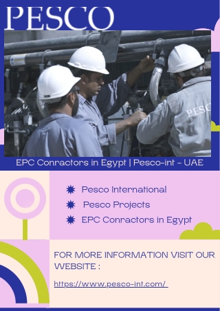 EPC Conractors in Egypt | Pesco-int - UAE