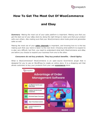 How To Get The Most Out Of WooCommerce and Ebay