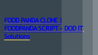 Best Food Panda Clone Script - Readymade Clone Script