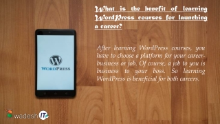 WordPress development courses in Durgapur